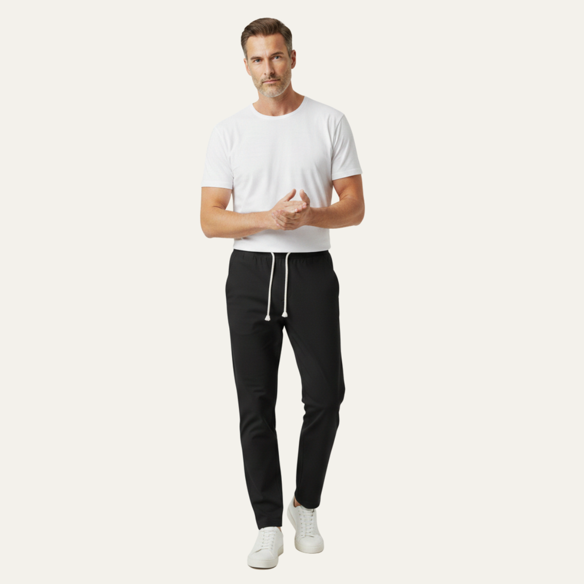 Axel | Men's Relaxed Fit Sweatpants Black Drawstring