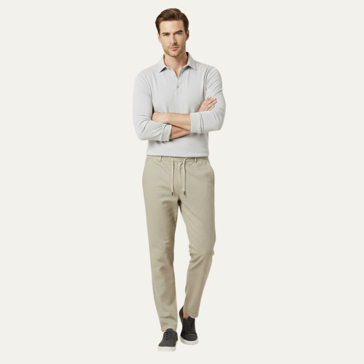 Kade | Men's Linen Pants Light Blue Drawstring