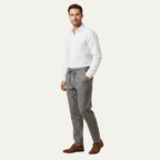 Dama Washington Axel men's casual loose fit linen drawstring pants white - view 5