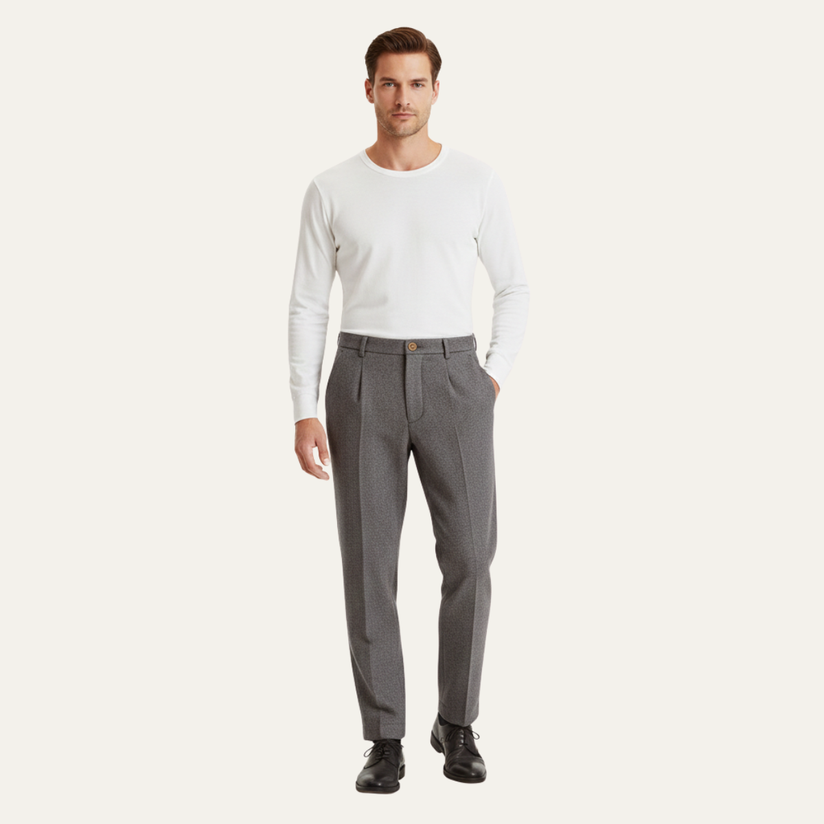 Axel | Men's Tailored Dress Pants Beige