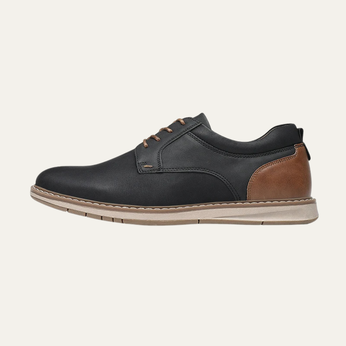 Cole | Men's Oxford Sneaker Black Brown Two Tone Lace Up