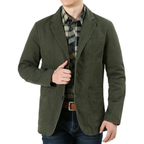 Voss | Men's Casual Lightweight Blazer Beige Cotton