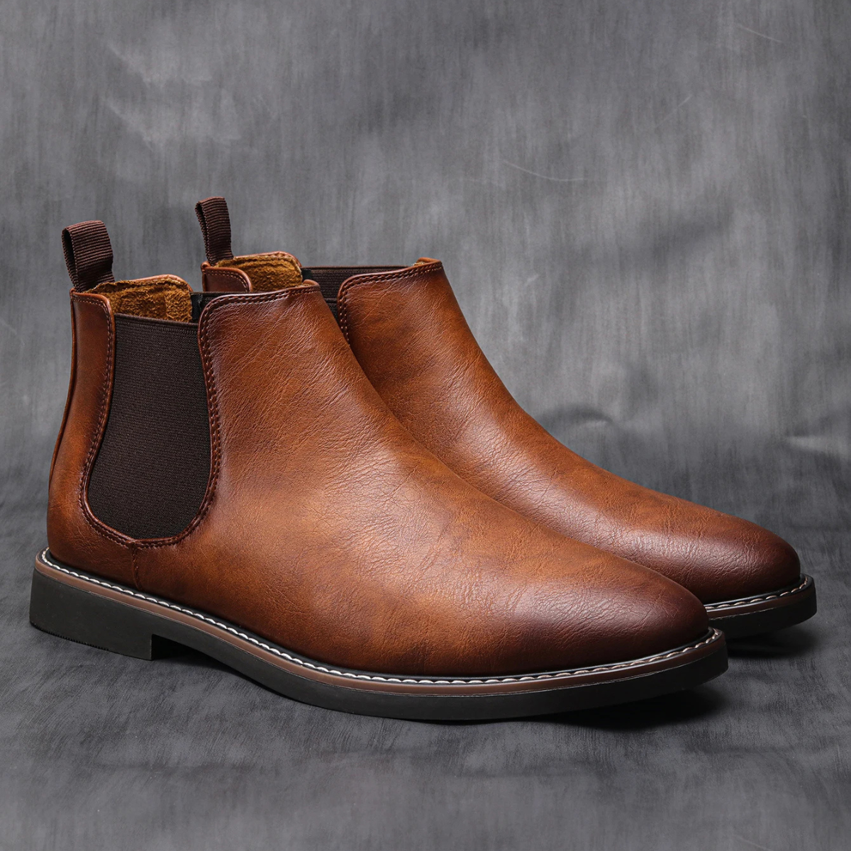 Bram | Men's Classic Leather Chelsea Boots Brown