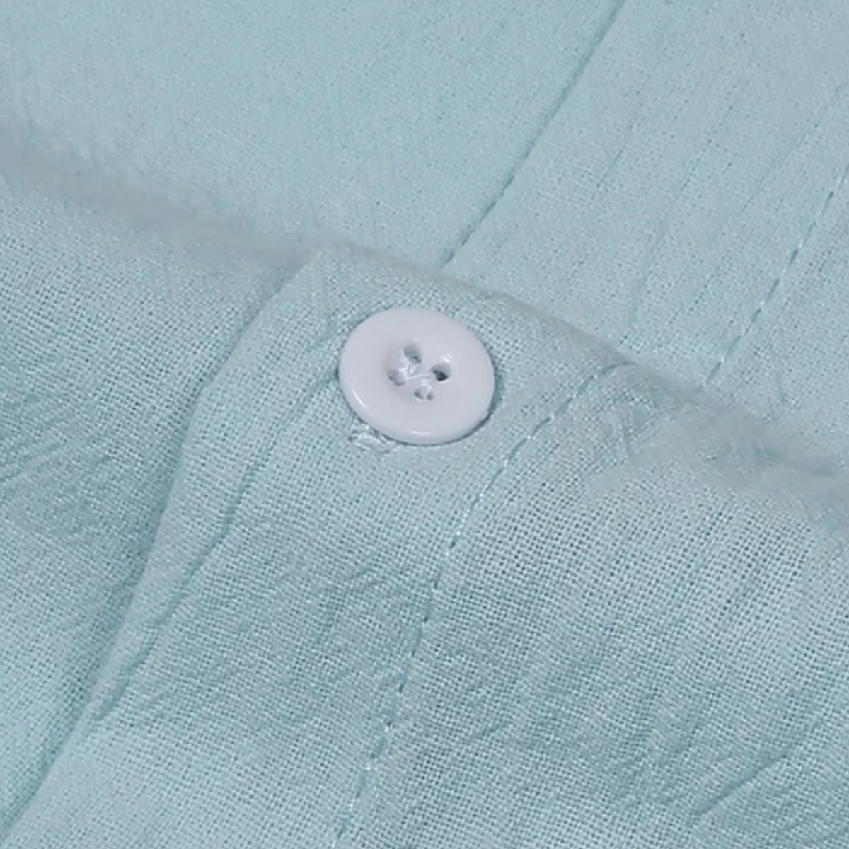 Callum | Men's Linen Cotton Button Up Shirt Light Blue