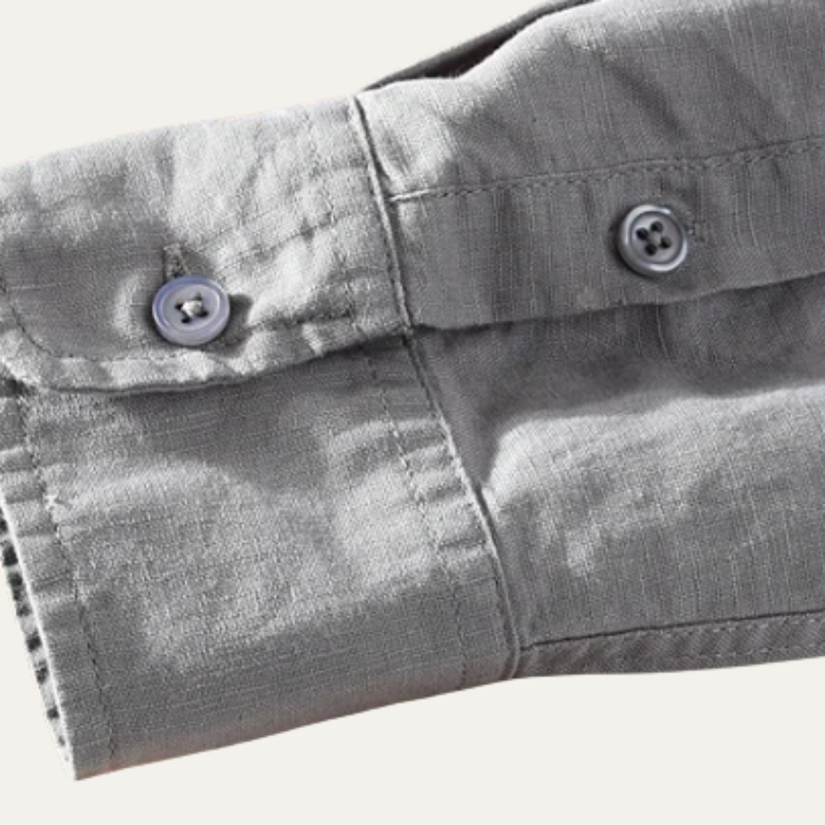 Ezra | Men's Casual Linen Button Up Shirt Gray
