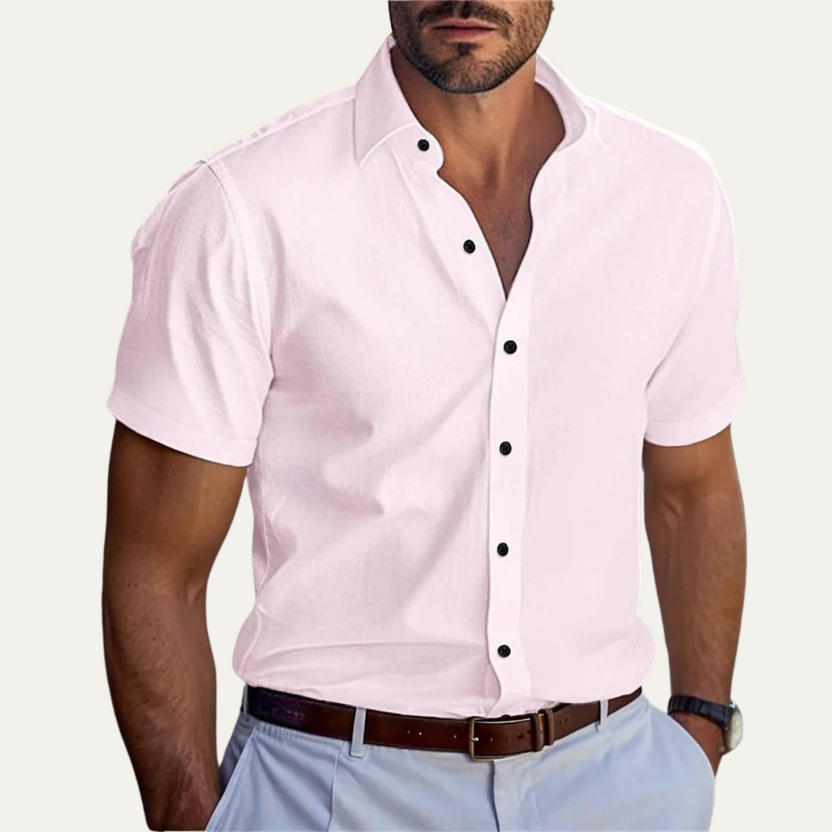 Blake | Men's Short Sleeve Button Up Shirt Black