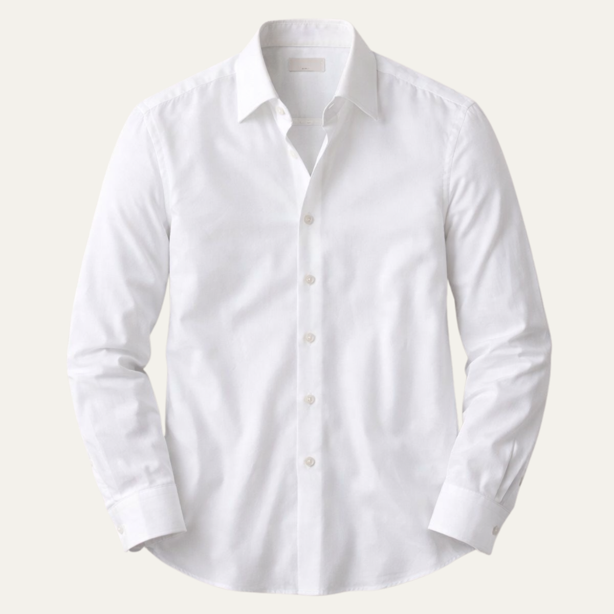 Callum | Men's Dress Shirt White Long Sleeve Button Up