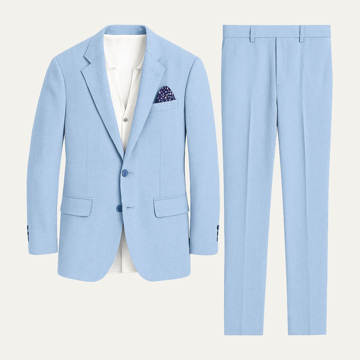Axel | Men's Gray Suit Two Piece Tailored Pants