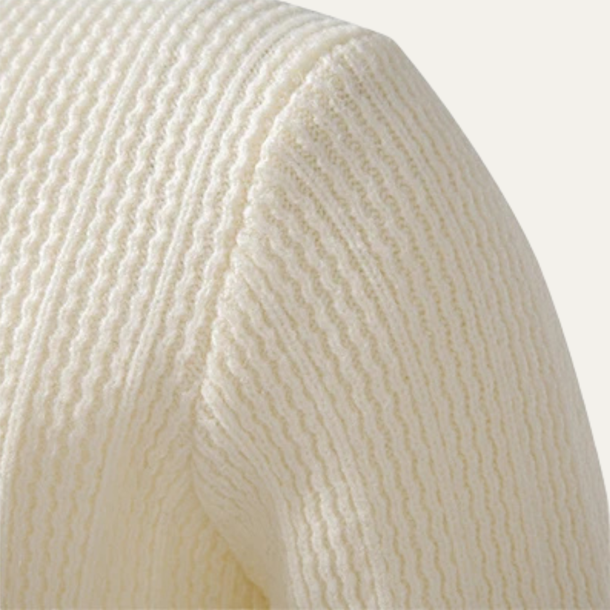 Soren | Men's Quarter Zip Sweater Cream Cable Knit Stand Collar