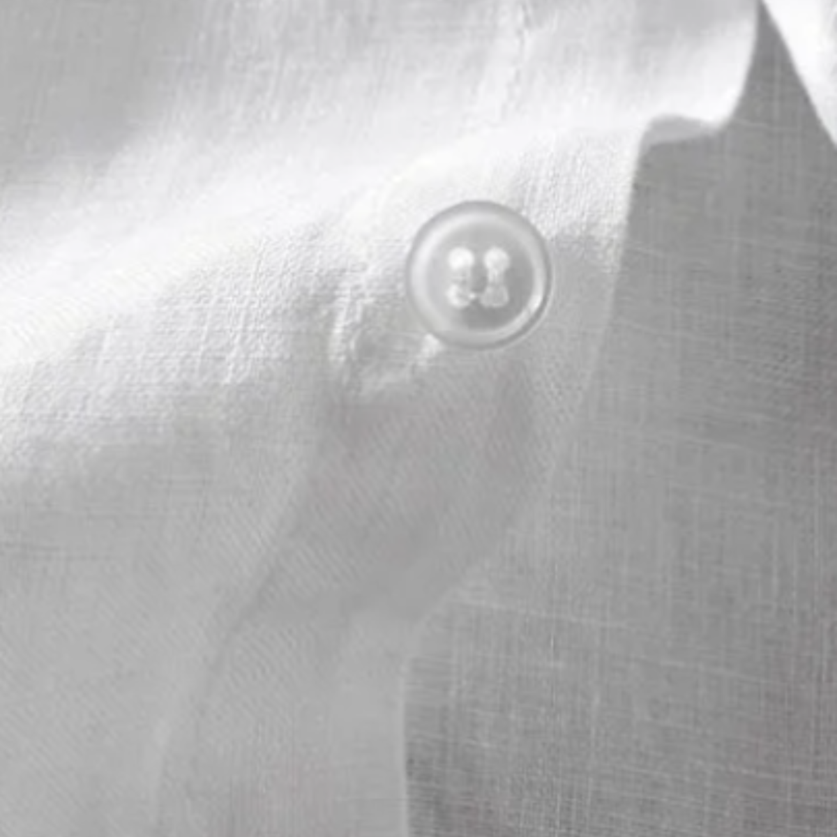 Beau | Men's Linen Shirt White Short Sleeve Relaxed Fit