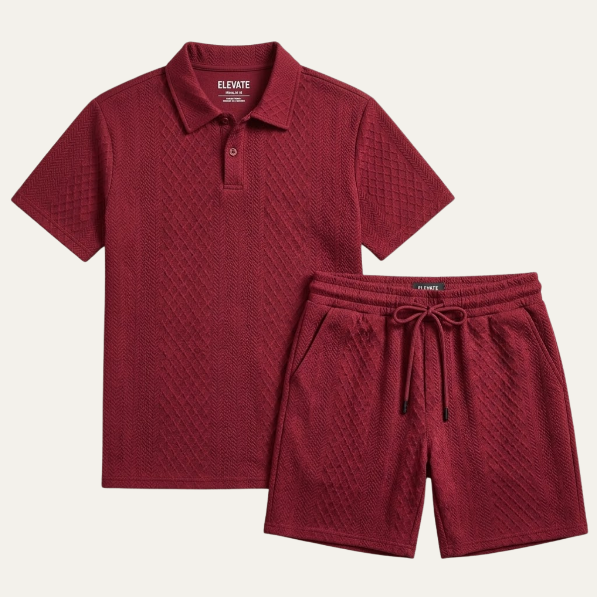 Ash | Men's Jacquard Polo Shirt Black Short Sleeve
