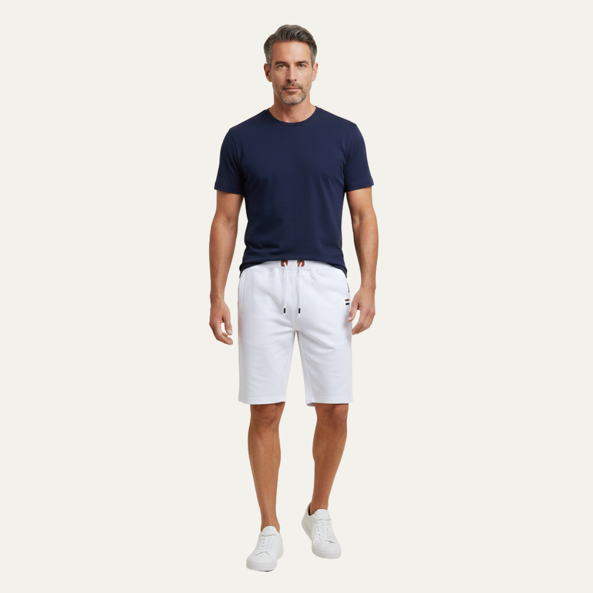 Axel | Men's Casual Cargo Shorts White