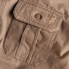 Dama Washington Axel men's utility denim shirt jacket beige long sleeve - view 8