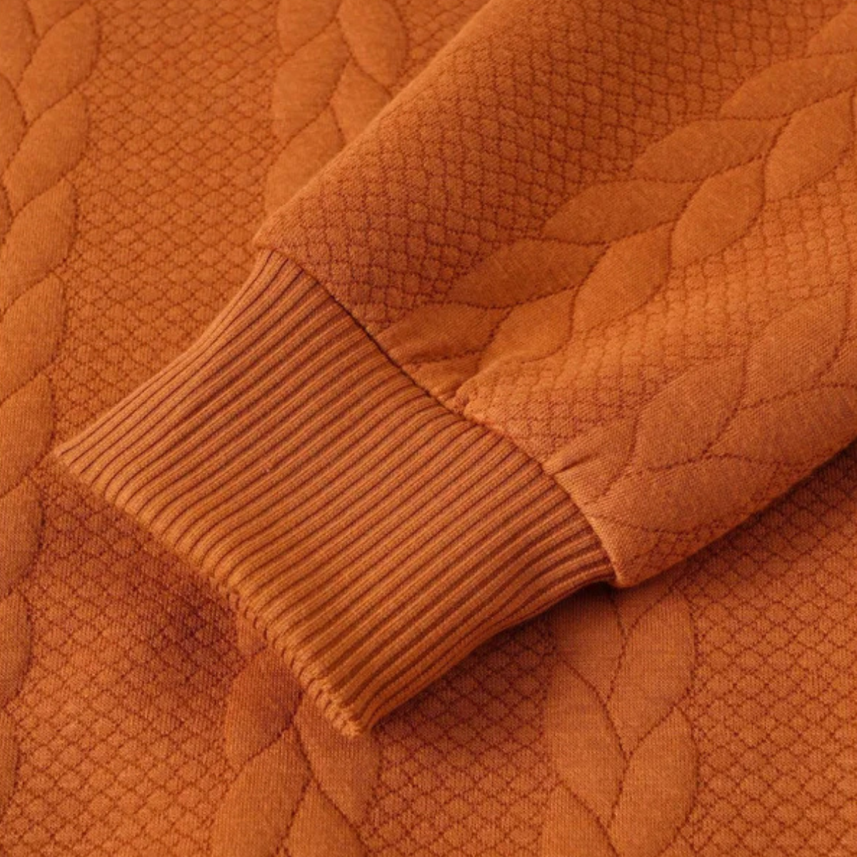 Bram | Men's Cable Knit Turtleneck Sweater Orange