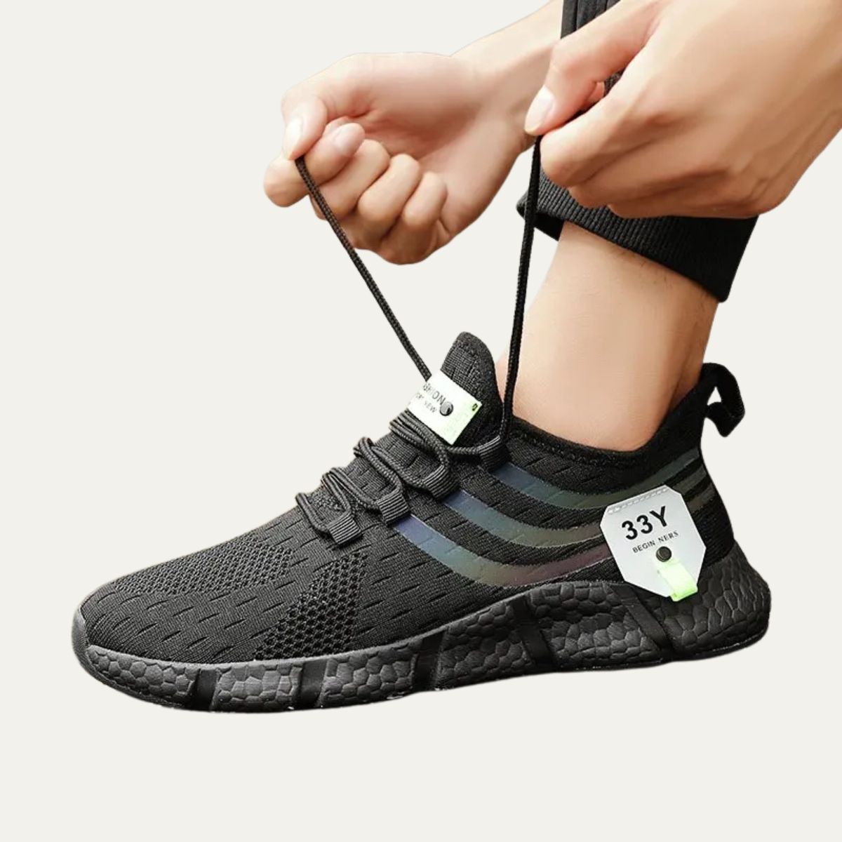 Ash | Men's Athletic Running Shoe Black White Cushioned Trainers