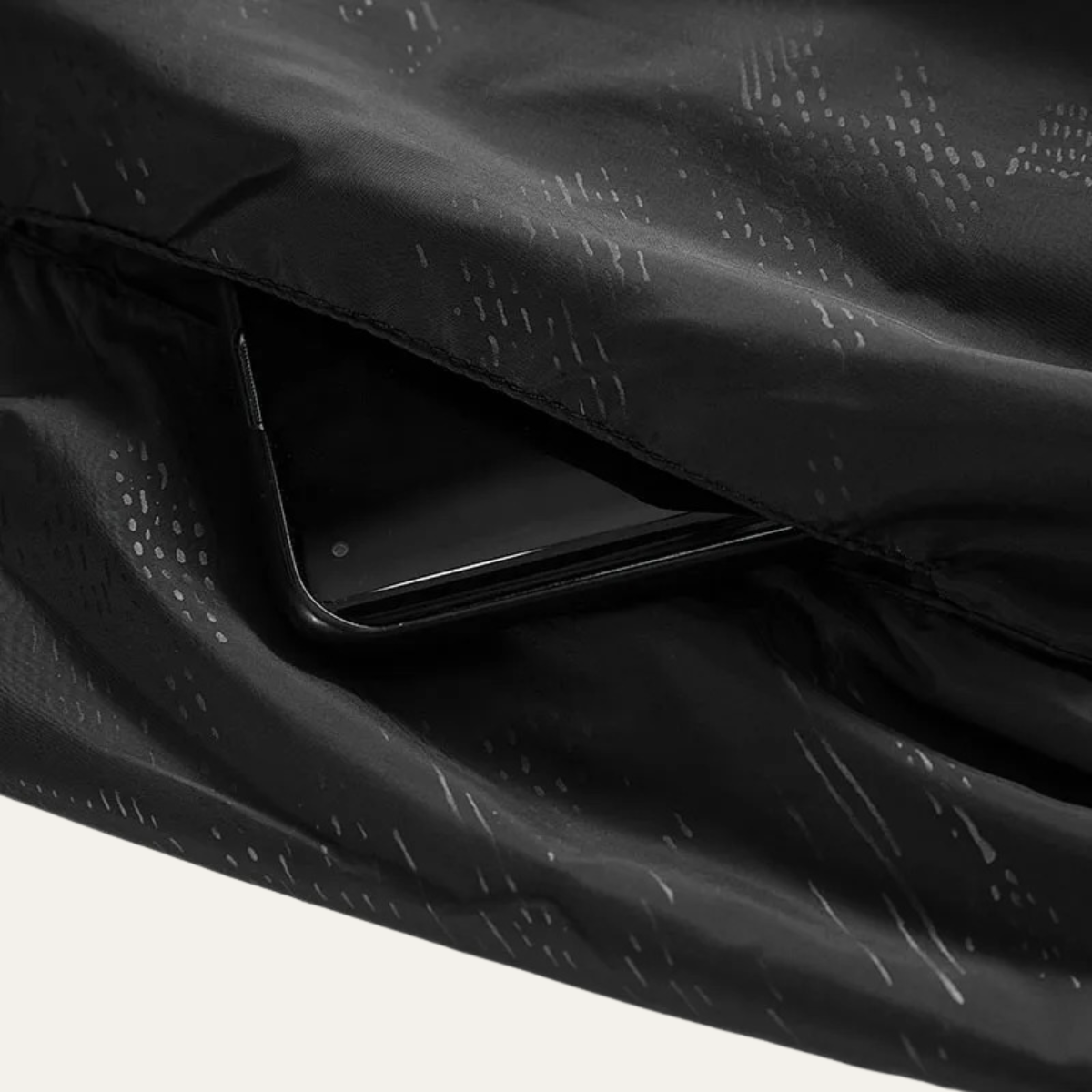 Flint | Men's Lightweight Windbreaker Black Hooded Waterproof