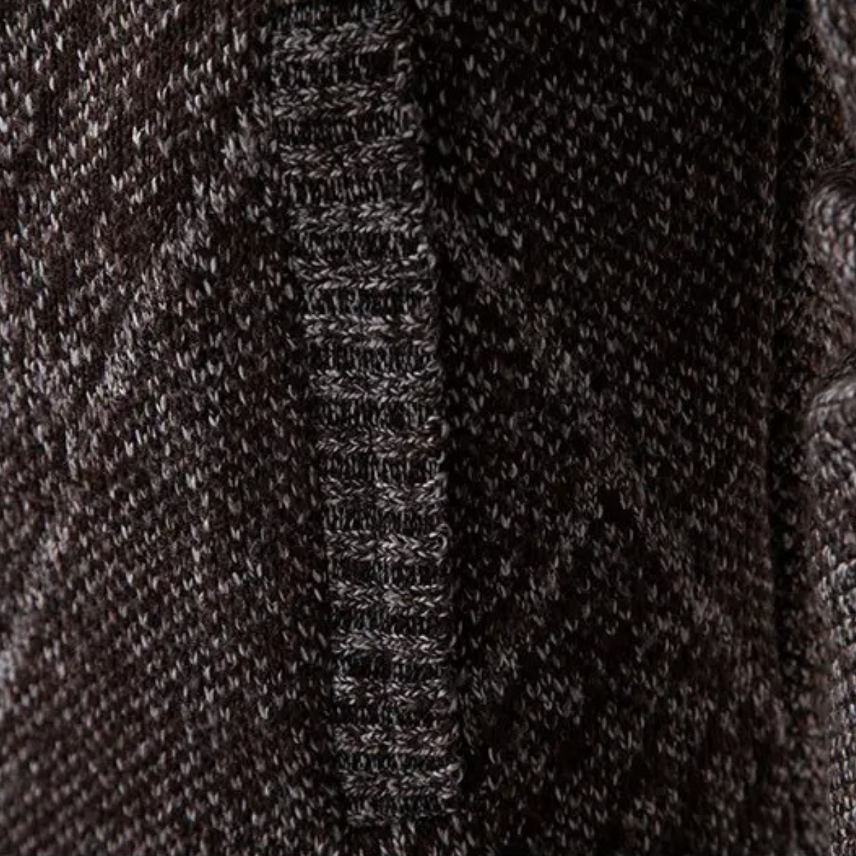 Hector | Men's Cable Knit Zip Up Sweater Charcoal Gray