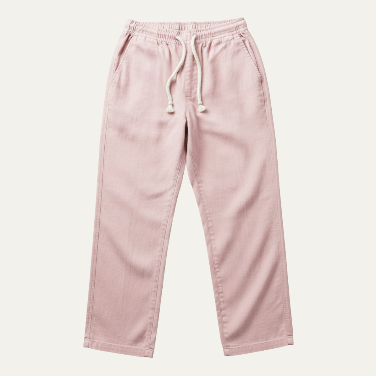 Lars | Men's Linen Pants White Drawstring Relaxed Fit