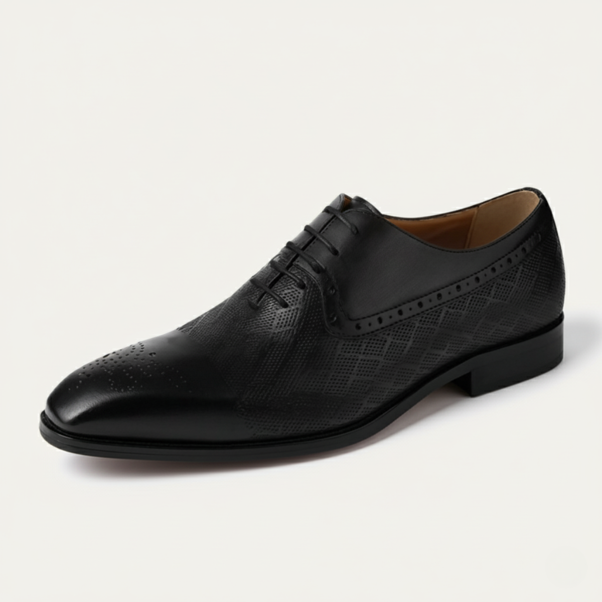 Rowan | Men's Black Leather Oxford Dress Shoe Lace Up