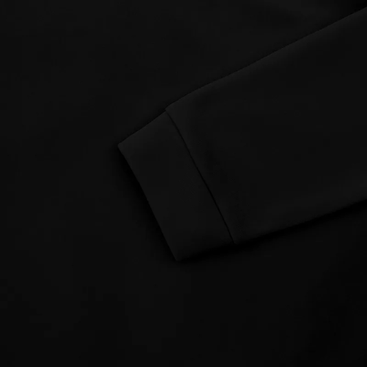 Beau | Men's Quarter Zip Sweatshirt Black Chest Pocket