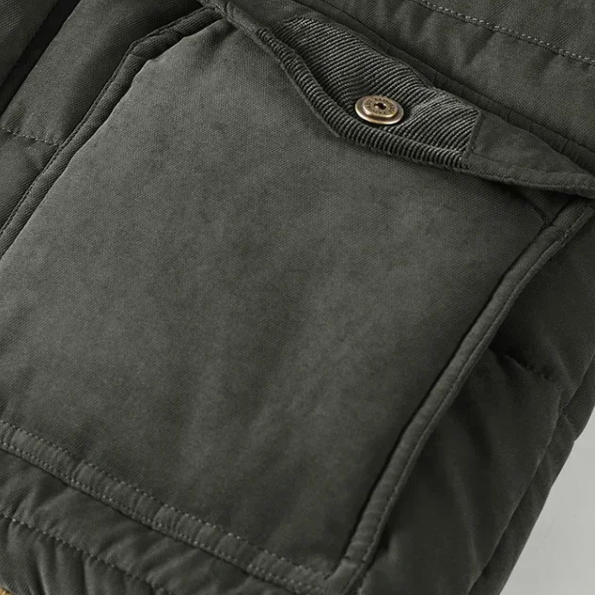 Jasper | Men's Hooded Puffer Coat Olive Green Warm Winter