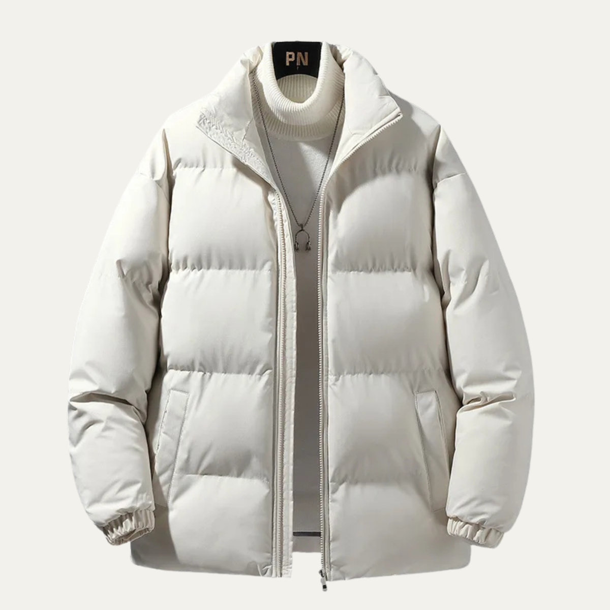 Axel | Men's Puffer Jacket Black Quilted Winter Warm
