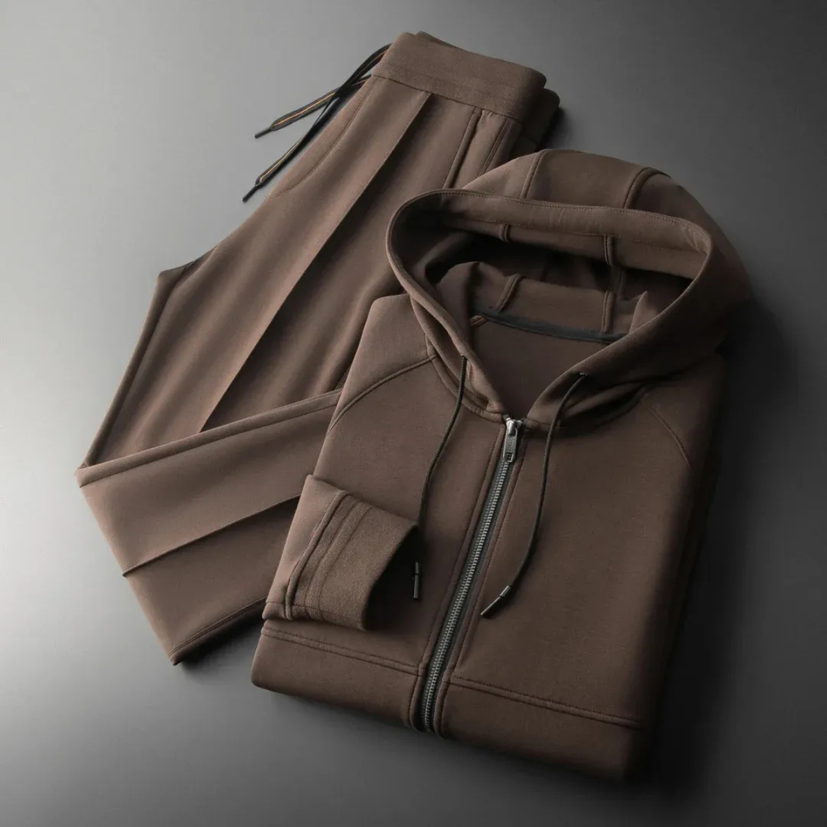 Kade | Men's Sweatsuit Black Zip Up Hoodie Joggers Set