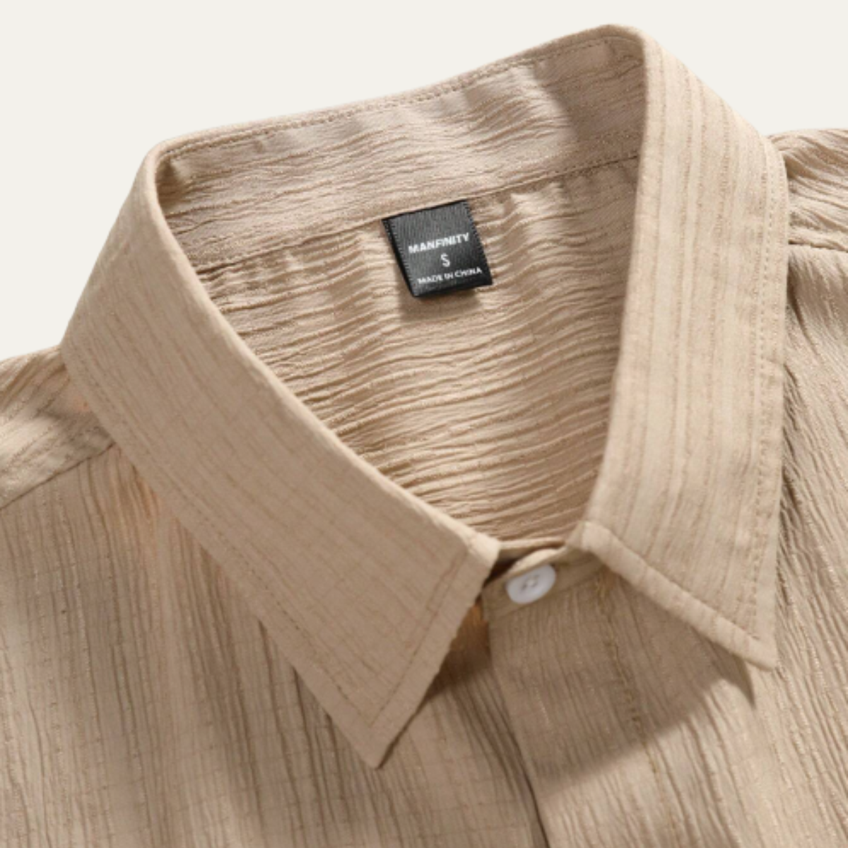 Roan | Men's Casual Linen Button Up Shorts Set Cream