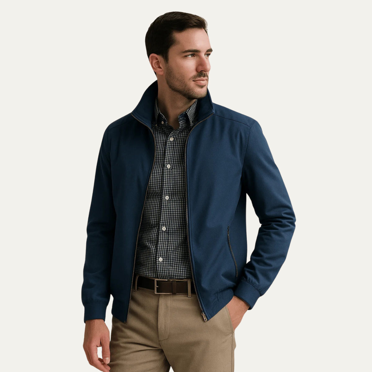 Axel | Men's Casual Lightweight Bomber Jacket Navy