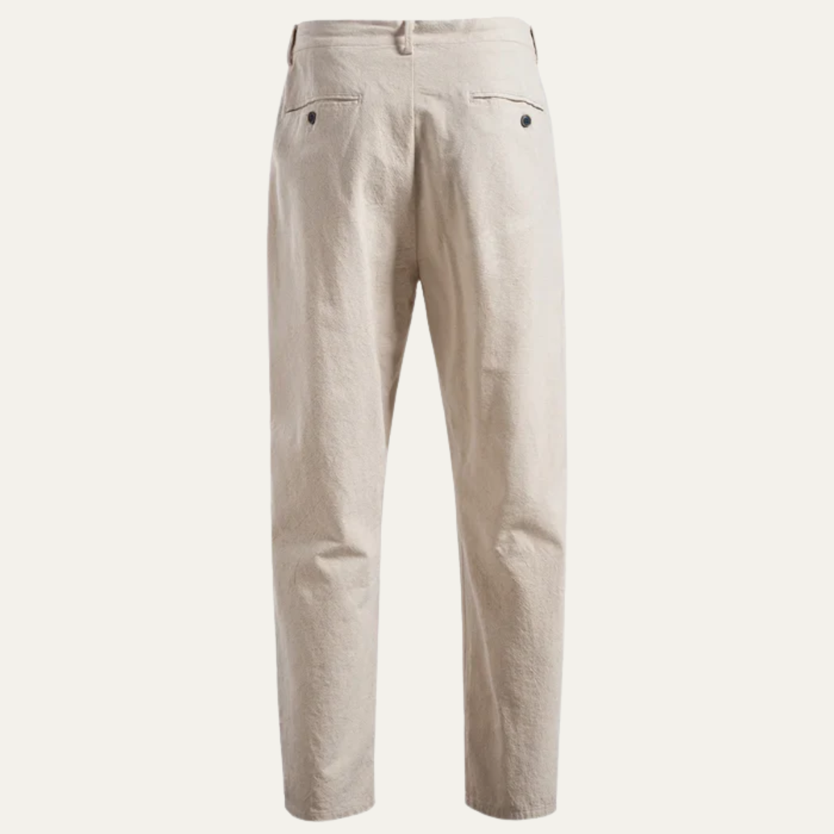 Ezra | Men's Linen Pants Cream Pleated Wide Leg