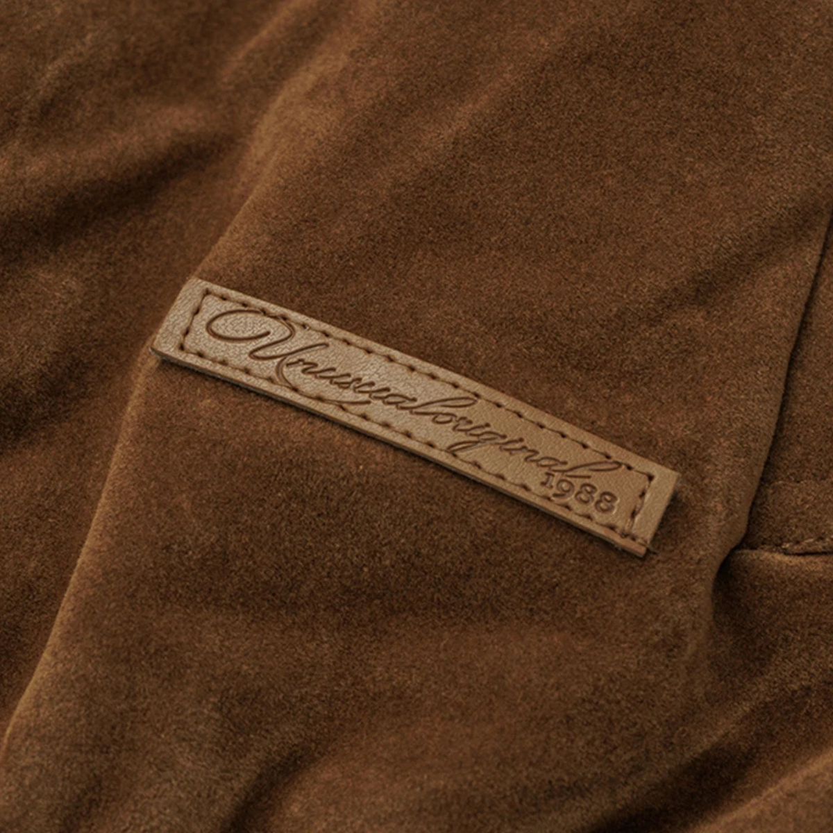 Beau | Men's Suede Bomber Jacket Brown Zip Up