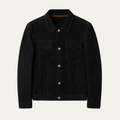 Dama Washington Axel men's denim jacket black button up - front view