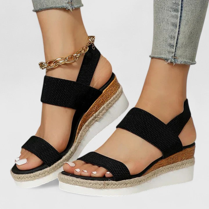 Rue | Women's Platform Sandals Cream Ankle Strap