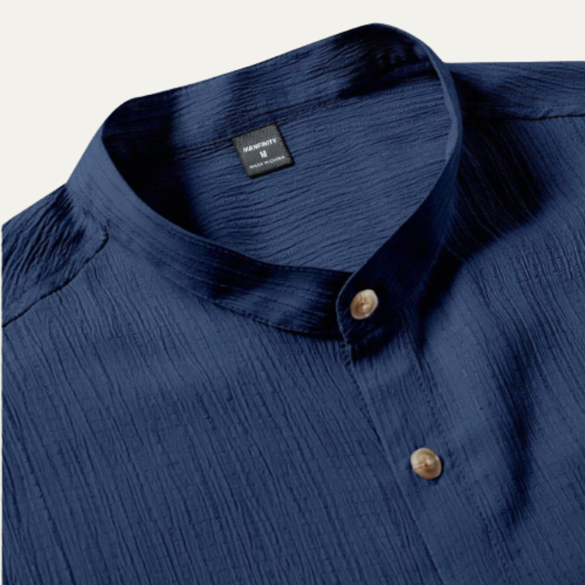 Sage | Men's Linen Shirt And Shorts Set Navy Beige