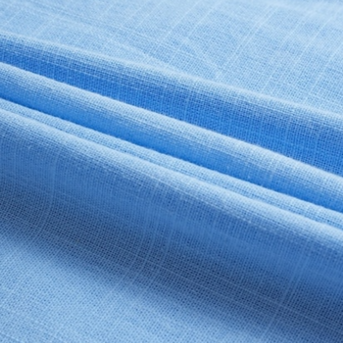 Bram | Men's Linen Button Up Shirt Light Blue Long Sleeve