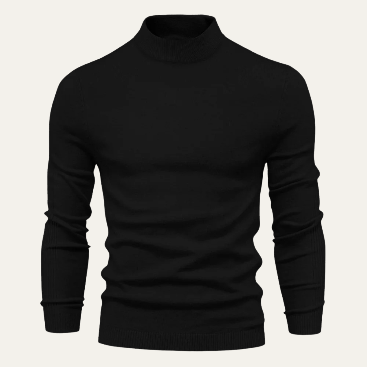Ezra | Men's Turtleneck Sweater Black Slim Fit