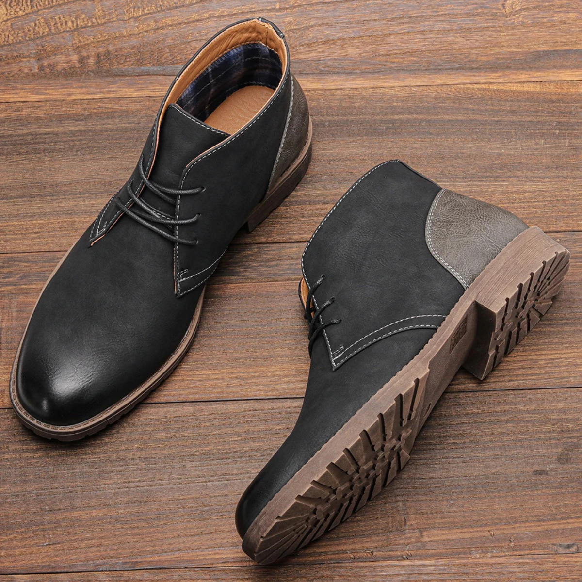Rhys | Men's Leather Chukka Boot Brown Lace Up