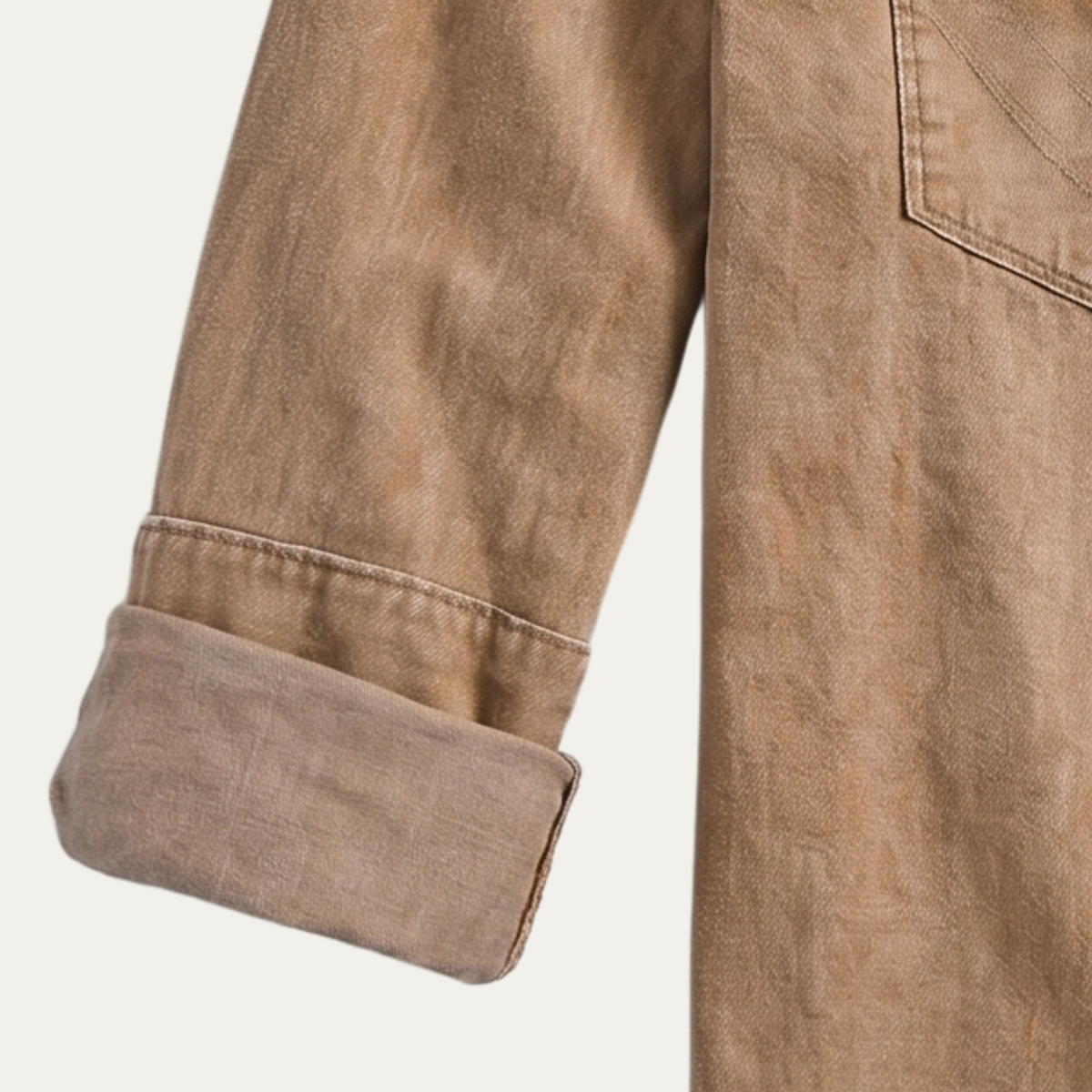 Dama Washington Rhys men's vintage washed denim shirt brown - view 6