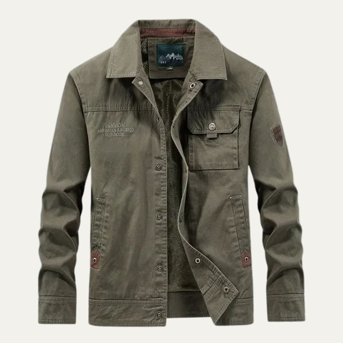 Hugo | Men's Utility Jacket Beige Multi Pocket Casual