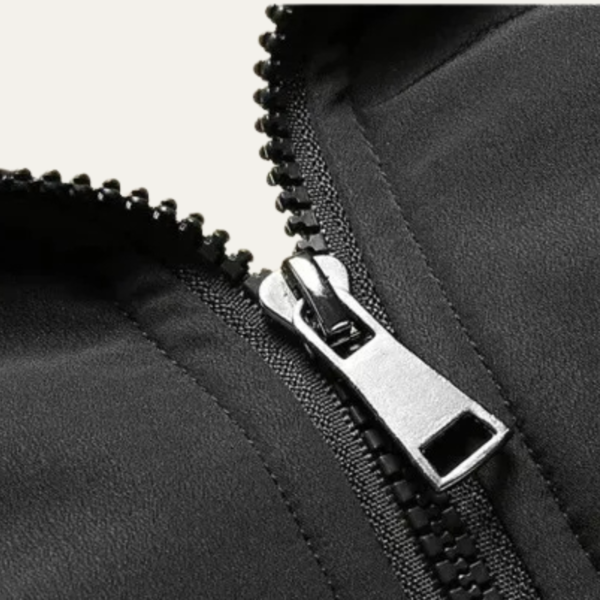 Ezra | Men's Sherpa Fleece Puffer Jacket Black Cream