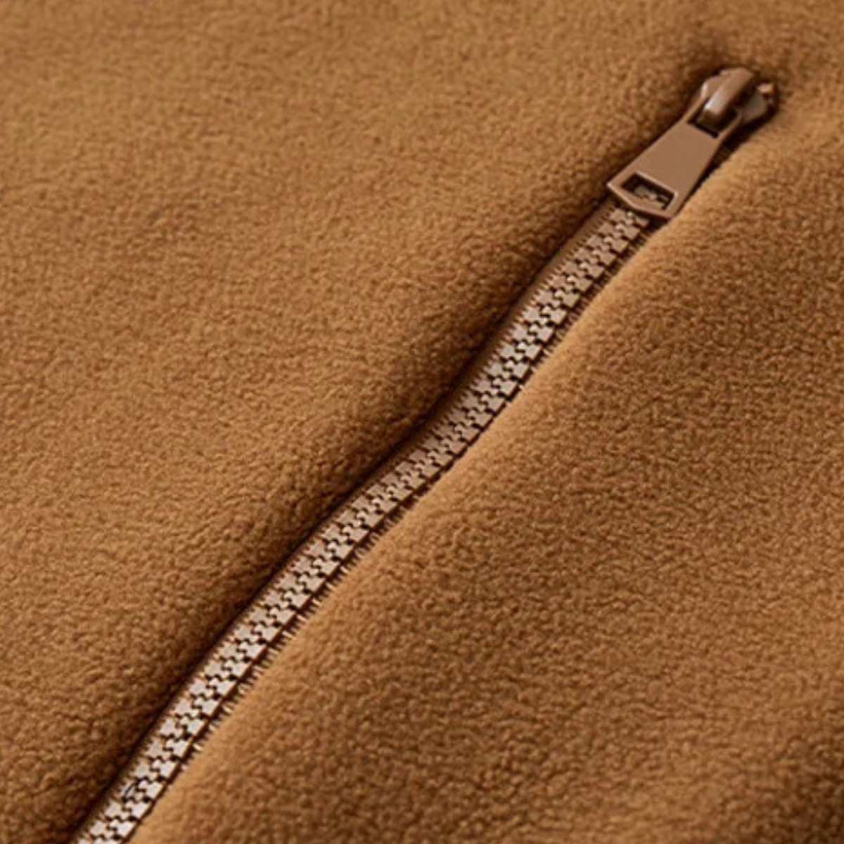Beau | Men's Sherpa Fleece Zip Up Hoodie Tan