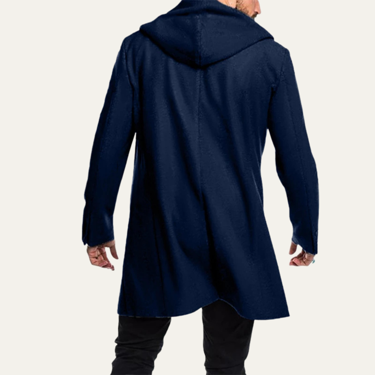 Reid | Men's Navy Pea Coat Toggle Button Wool Blend