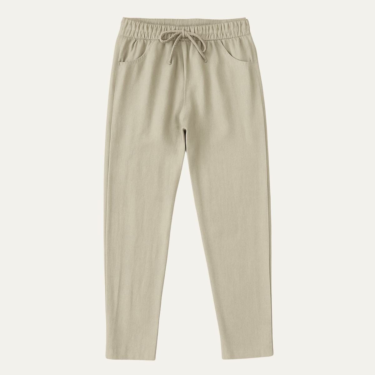Axel | Men's Linen Joggers White Lightweight Summer Pants
