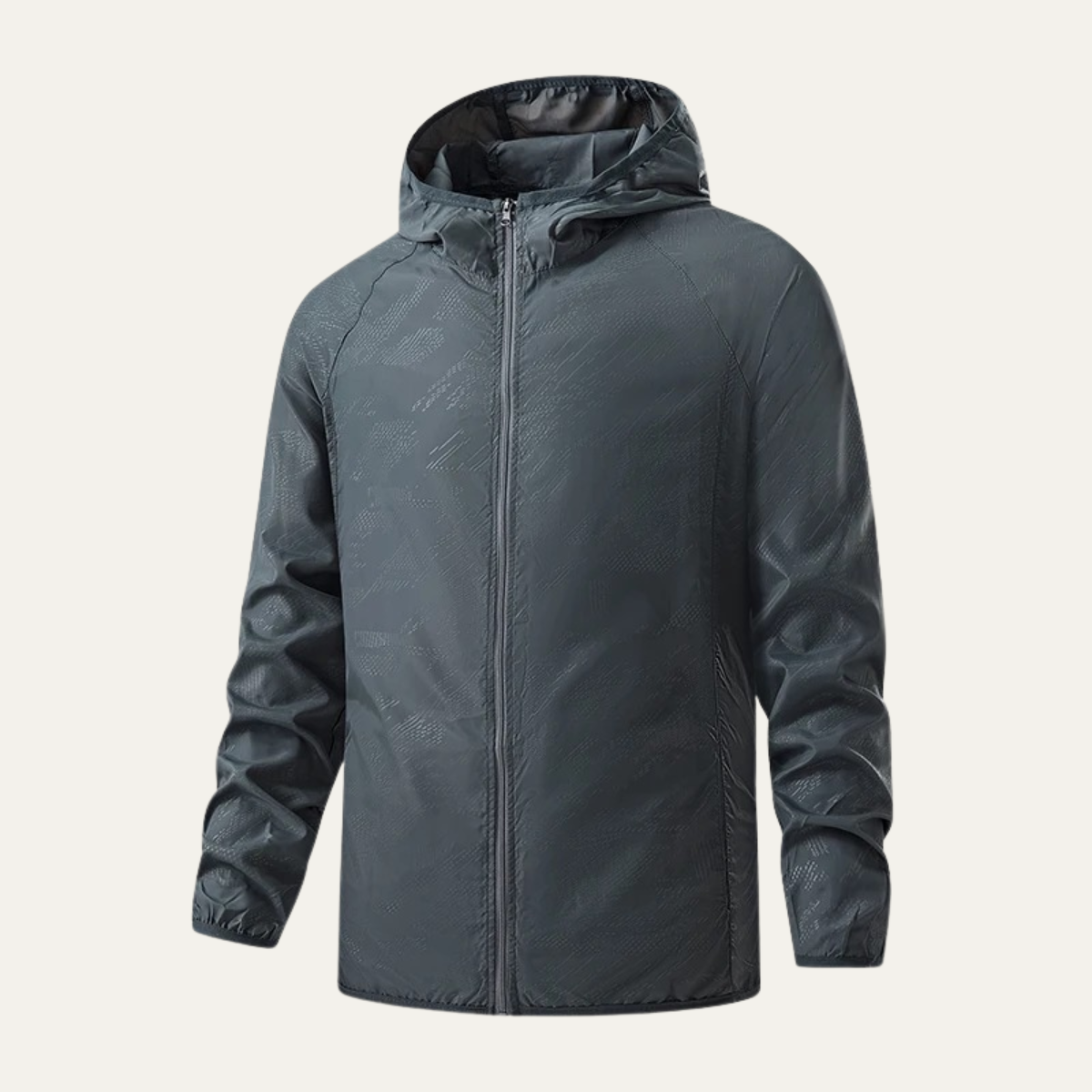 Flint | Men's Lightweight Windbreaker Black Hooded Waterproof