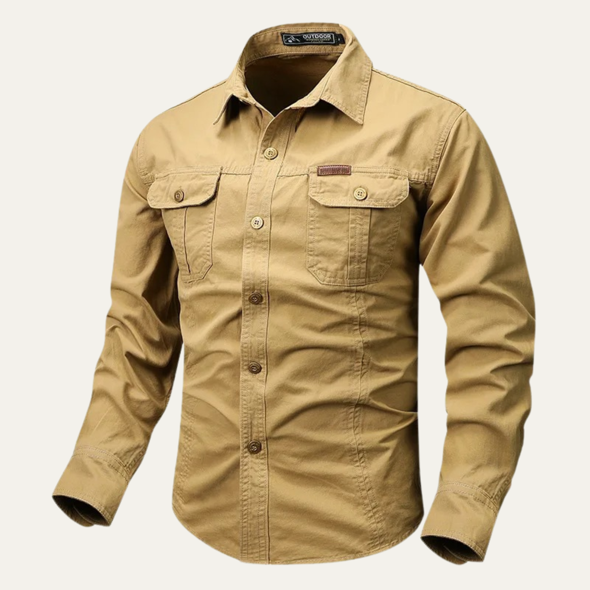 Axel | Men's Denim Shirt Black Long Sleeve Utility Pocket