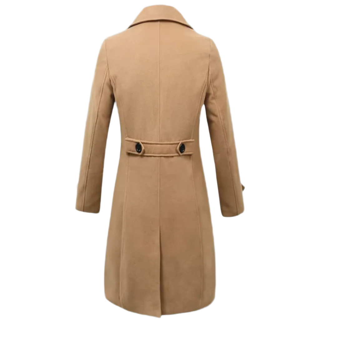 Axel | Men's Double Breasted Wool Coat Gray
