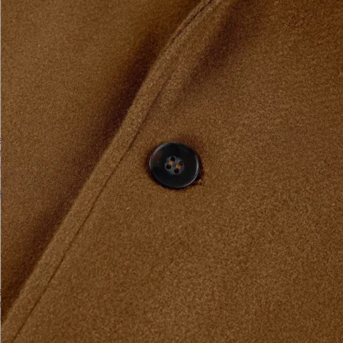 Callum | Men's Wool Overcoat Brown Classic Tailored