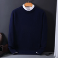 Dama Washington Beau men's crew neck sweater navy - front view