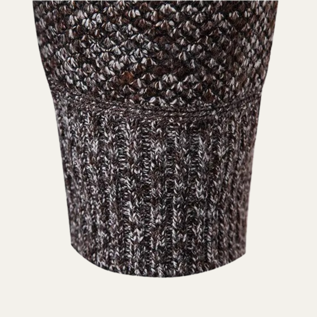 Wyatt | Men's Cable Knit Cardigan Charcoal Gray Diamond Pattern