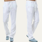 Dama Washington Callum men's relaxed linen pants black drawstring - view 5